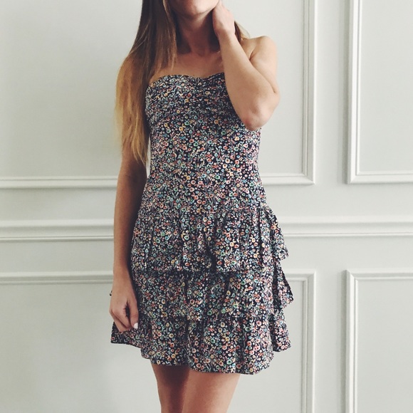 Express Dresses & Skirts - {Express} Floral Tiered Strapless Dress